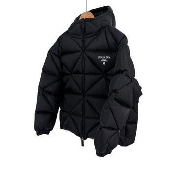 PRADA リナイロン ガーメント フード ダウン ジャケット ブラック 38 155290564