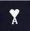 AMI Big Heart Logo Intarsia V-Neck Cardigan 154525237 [P]