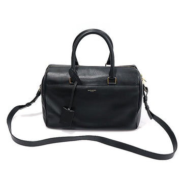 Saint Laurent Black Leather Boston Duffel 2WAY 322049 155487451