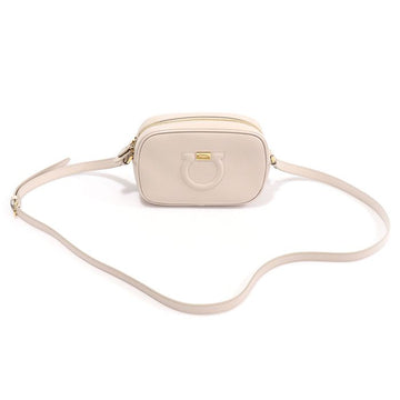 SALVATORE FERRAGAMO 21 H006 Ivory Leder Gancini Kamera Stadt Mini Umhängetasche 155487697