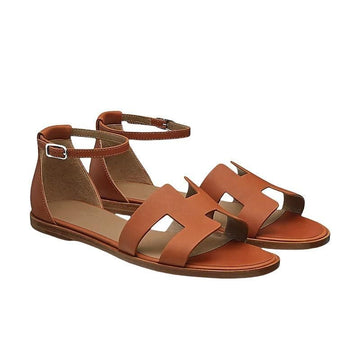 HERMES Damen Sandalen mit H-Cutout Detail in Natur H211178Z A3365 155488035