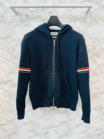 Thom Browne Milano Arm Band Knit Hooded Zip-Up 3 155488361