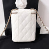 CHANEL Vanity White Caviar Chain Crossbody Bag AP2195 155499792 [P]