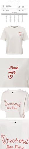 MAXMARA ACLINE Sticklogo T-Shirt Weiß 2525976051 003 149268457 [P]