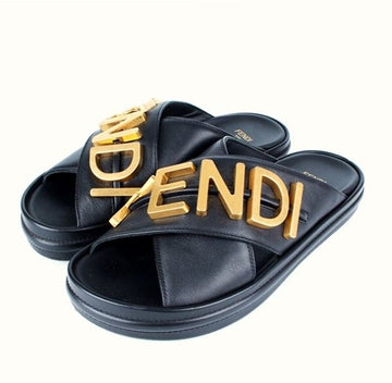 FENDI ヴィンテージゴールドサンダル 37(240) 155517911