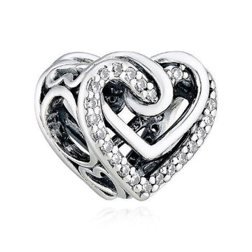 Pandora Sparkling Intertwined Heart Silver Charm 799270C01 144702206