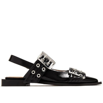 Ganni Feminine Buckle Ballerinas 147739291