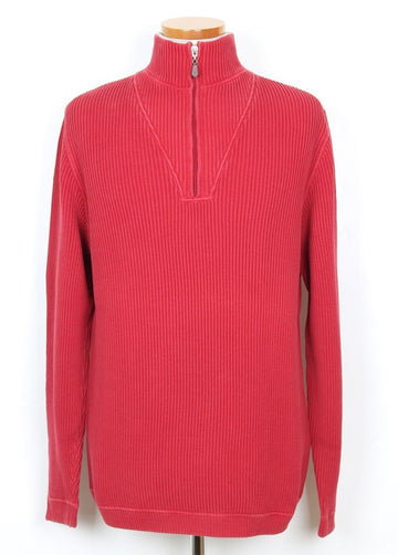 BRUNELLO CUCINELLI ハーフジップ ニットセーター レッド 54(105) 155518474