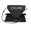 CELINE Logo-Druck Triomphe Dreiecks Canvas Tan Crossbody Bag 195902 155518536 [P]