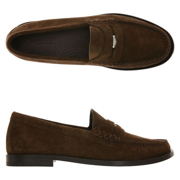 Burberry Rupert Suede Penny Loafers Brown 61325137
