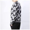 LES HOMMES LHD709 LD751 8809 Pfeilmuster Rundstrickpullover 148184368 [P]