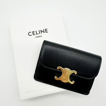 CELINE カードケース トリオペ カーフスキン ブラック 10I583DPV 38NO 155521552
