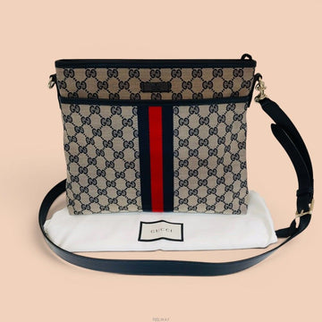 GUCCI 388926 WEB GGロゴジャガードメッセンジャークロスバッグ 155524591