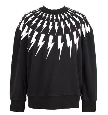 NEIL BARRETT Thunderbolt Fair Isle Sweatshirt S(95) 155524596