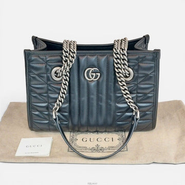 GUCCI マトラッセ GG レザー マモント チェーン ショルダーバッグ 681483 155525123