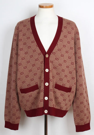 GUCCI ジャカードウールカーディガンXXL(110) 155525180
