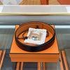 HERMES Wendegürtel 100 Schwarz/Orange Roségold 32mm 155525279 [P]