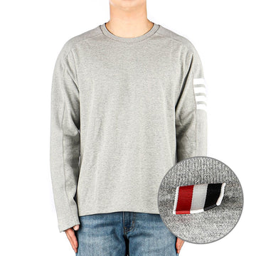 THOM BROWNE Männer T-Shirt mit diagonaler Armstulpe langärmlig 155525969