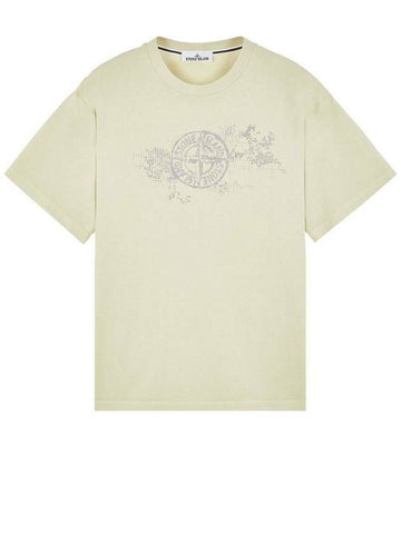STONE ISLAND カモ刺繍コットンジャージ半袖Tシャツレギュラーフィット80152RCE8 V0051 133073354