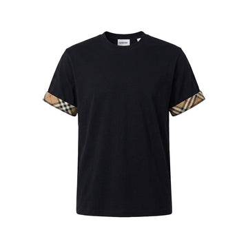 Burberry MAUD Check Women's Round T-Shirt Black 81042911 138932367
