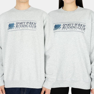 SPORTY & RICH 94ランニングクラブクルーネック（グレー/ブルー）94 RUNNING CLUB CREWNECK 54764039
