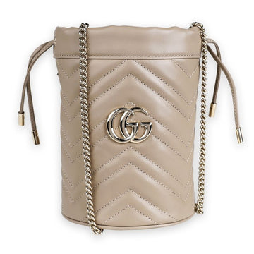 GUCCI Mini Bucket Bag mit GG Marmont Kette (Beige) 575163 DTDHD 1523 132926480