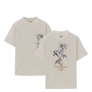 Wooyoungmi Women’s Flower Back Logo T-Shirt Ivory M261TS04 155526697