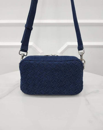 Bottega Veneta Indigo Blue Denim Camera Bag 755353 155526762