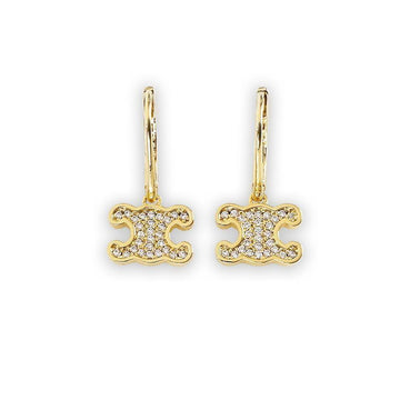 CELINE Damen Trifoglio Strass Ohrringe (Gold) 35OR 150691010