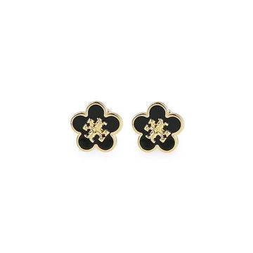 TORY BURCH Damen Kira Emaille Blumen Ohrringe (Gold/Schwarz) 147151 720 151464612