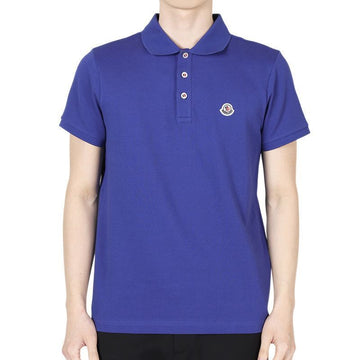 MONCLER Herren Logo Patch PK Kurzarm T-Shirt (Marine) 8A00030 84556 767 132476258