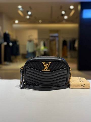 LOUIS VUITTON ウェーブカメラゴールドクロスバッグM53682 155526983