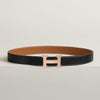 Hermes Reversible Belt 100 Black/Gold Rose Gold 32mm 155527087 [P]