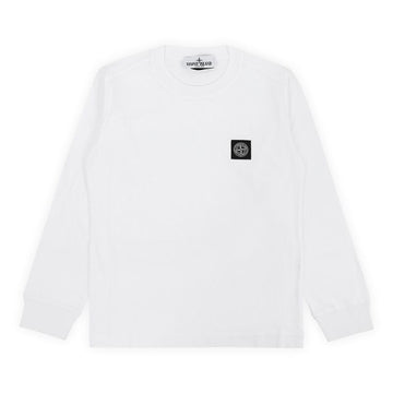 Stone Island Stone Kids Logo Patch Long Sleeve T-Shirt (White) 801620447 V0001 10,12A 71705238