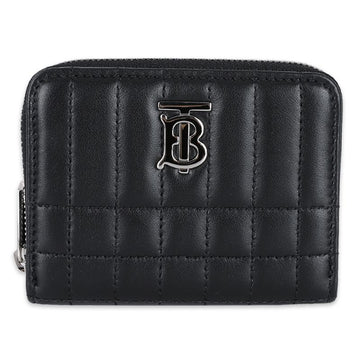 Burberry TB Logo Quilted Leather Zip Around Wallet (Black) 8064825 73308418