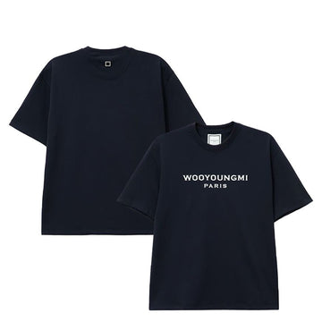 WOOYOUNGMI フロントロゴ Tシャツ ネイビー W261TS02 155527160