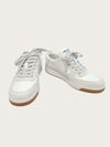 Prada White Suede Leather Triangle Sneakers 155528070 [P]