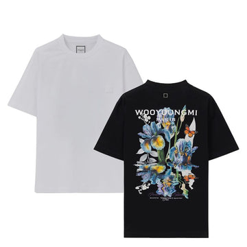 WOOYOUNGMI フラワーバックロゴTシャツ 155528072