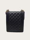 CHANEL Black Caviar Champagne Gold Boy Bag 29 Series 155528107 [P]