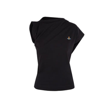 VIVIENNE WESTWOOD 25FW HEBO ドレープTシャツ ブラック 1504000A J001M N401 150834913