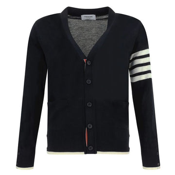 Thom Browne Diagonal Armband Relaxed Fit V-Neck Cardigan Black MKC002D Y1014 001 126232564