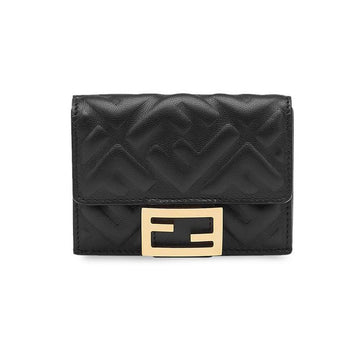 Fendi Gold Logo Baguette Coin Wallet Black 8M0395 AAJD F0KUR 152242154