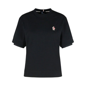 Moncler Grenoble Women's Logo Short Sleeve T-Shirt Black 8C00009 89AW1 999 153223370