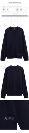 APC 26SS KENNY Logo Cardigan Dark Navy H22305 IAK 150727045 [P]