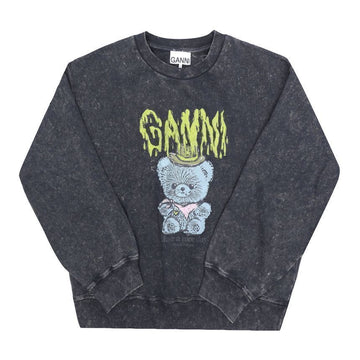 GANNI Vintage gewaschene Damen Sweatshirt mit Isolierbär-Logo 153897425 [P]