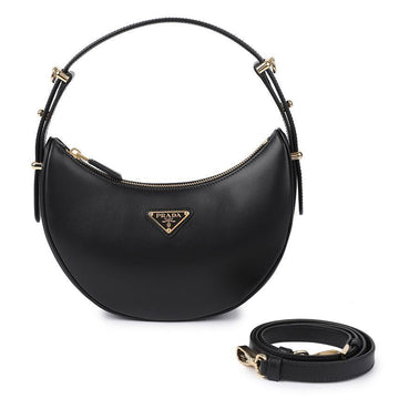 Prada Leather Shoulder Bag Black 74205181