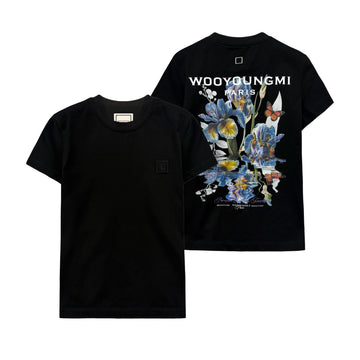 Wooyoungmi Blue Flower Back Logo T-Shirt 155543925