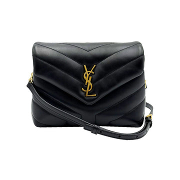 Saint Laurent Black Calfskin Gold Monogram Lulu Toy Mini Crossbody Bag 678401 155544163