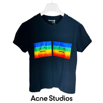 ACNE STUDIOS Damen T-Shirt mit Rainbow Face Logo CL0160 900 155546648