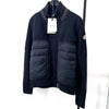 Moncler Hybrid Knit Padded Cardigan Jacket Navy 155547265 [P]